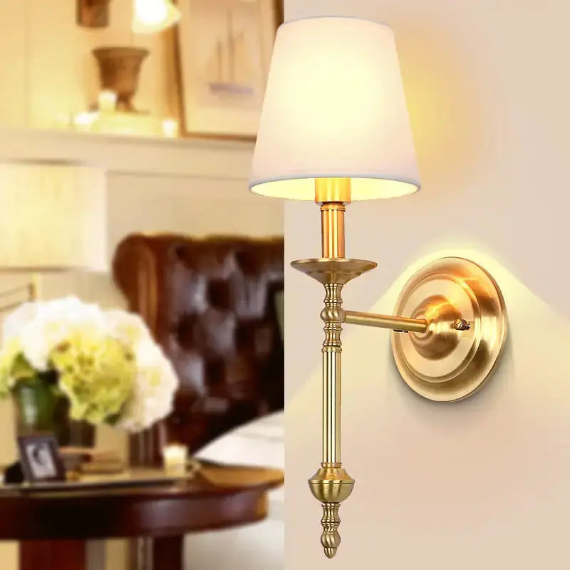 The Classic Style Wall Light by Zendrop in a living space, illuminating the area with sophisticated charm and design.