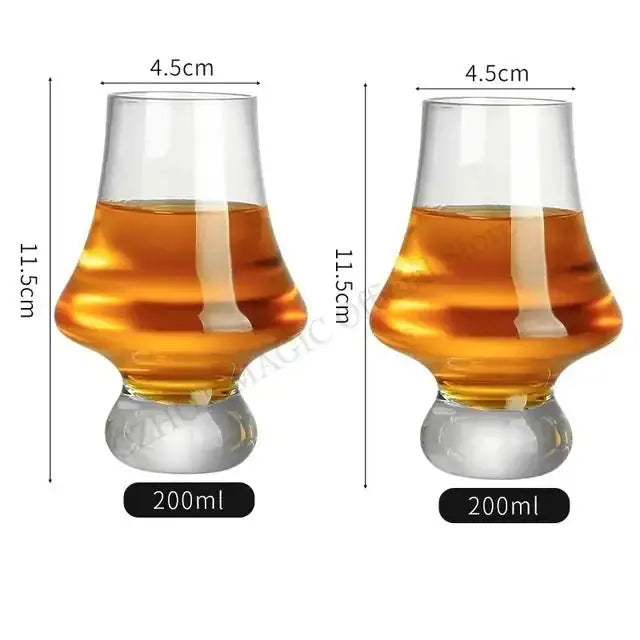 Crystal Tasting Glasses from Zendrop showcasing a refined whisky glass design with a 200ml capacity, perfect for savoring fine beverages.