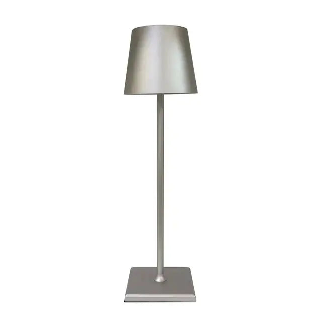 Cordless lamp by Zendrop with an elegant silver design, suitable for various interior settings.