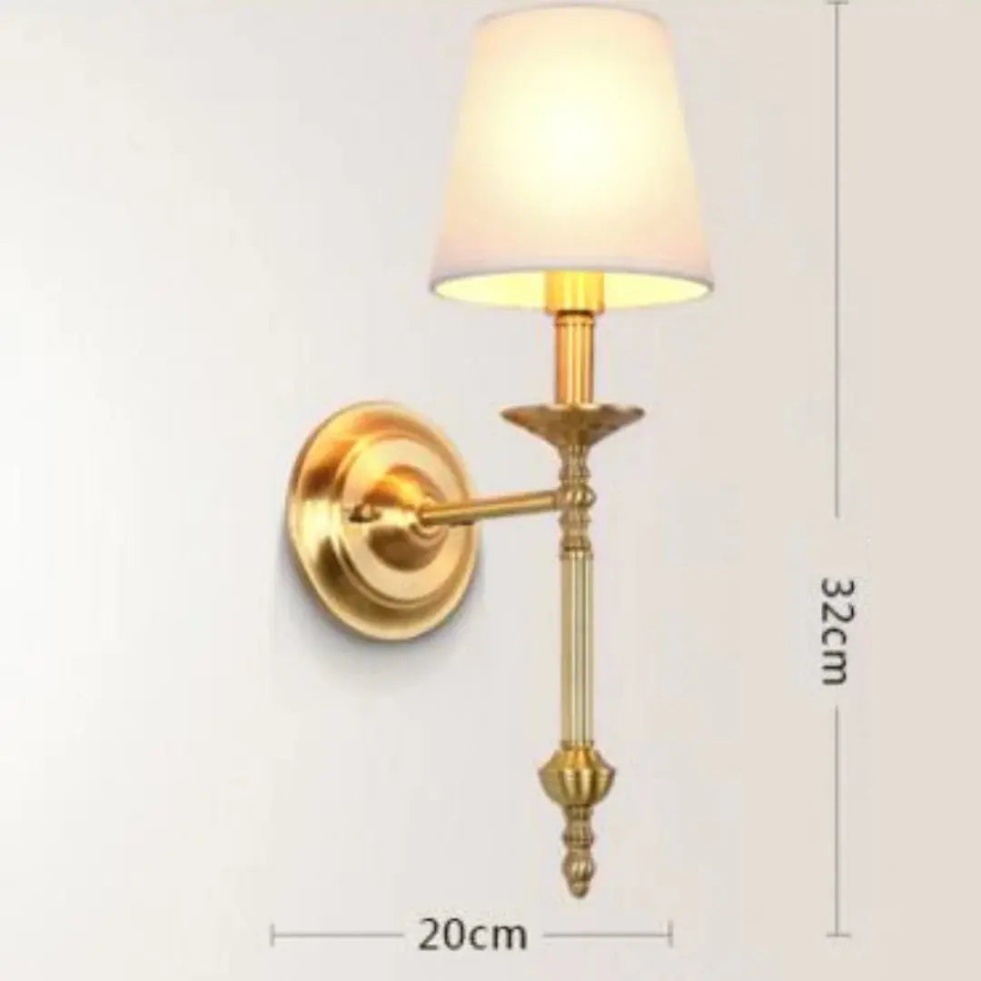 Classic Style Wall Light by Zendrop, featuring a lamp shade and measurement details, highlighting its stylish brilliance.